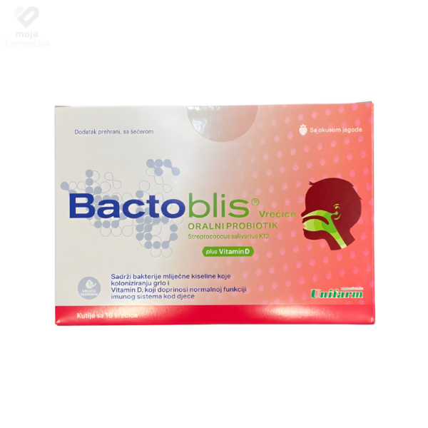 Bactoblis vrećice s probiotikom K12 za zaštitu grla i uha kod djece