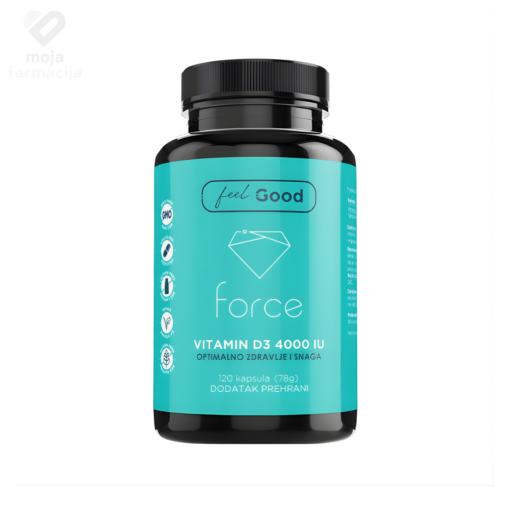 Feel Good Vitamin D3 4000 IU dodatak prehrani u veganskim kapsulama za kosti i imunitet
