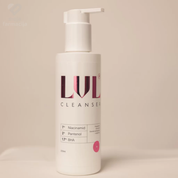 LVL Cleanser višenamjenski 3-u-1 tretmanski gel sa niacinamidom i salicilnom kiselinom za problematičnu kožu lica, leđa i vlasišta.