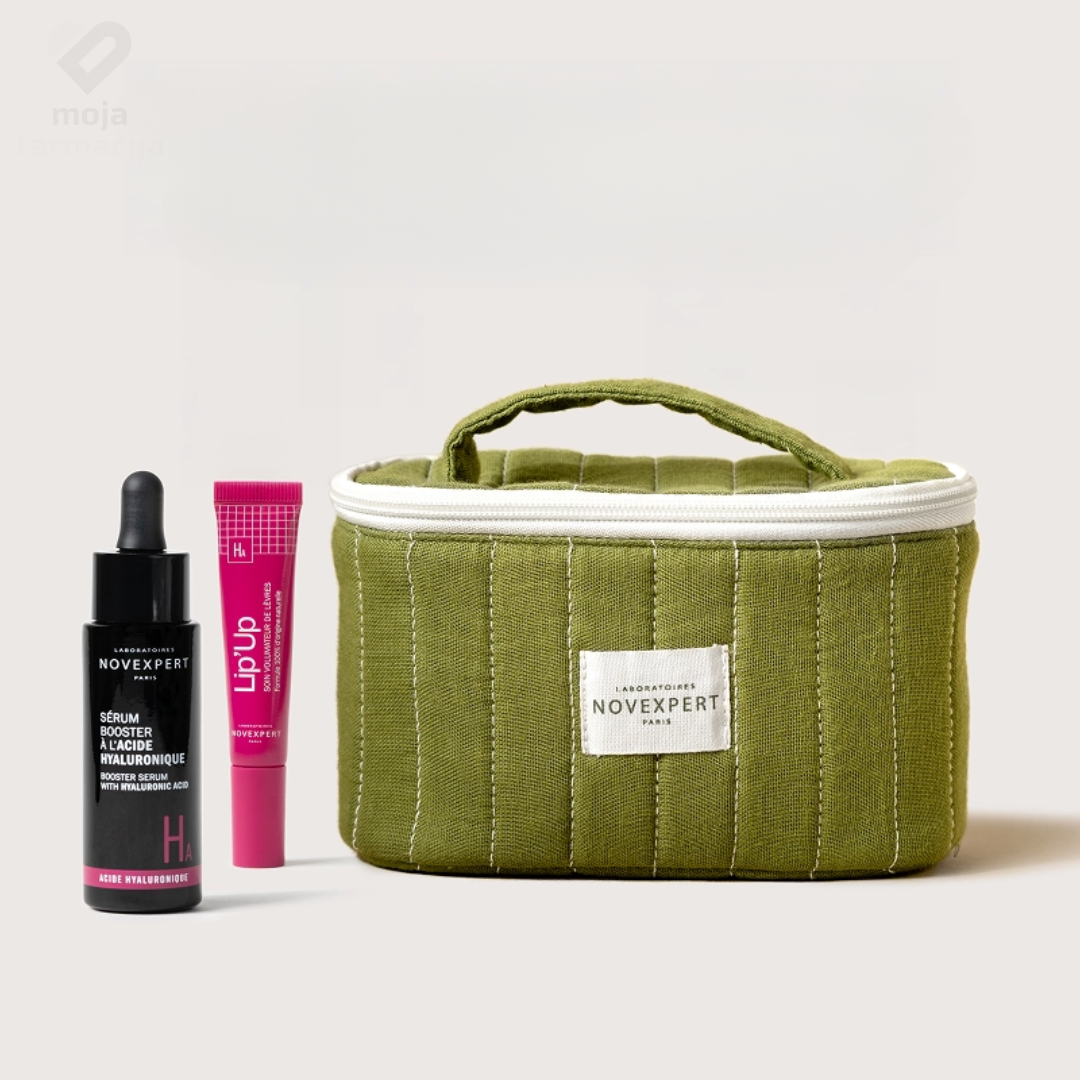 NOVEXPERT Božićni set hijaluronska kiselina 2025 – Hyaluronic Acid Booster serum + Lip’Up