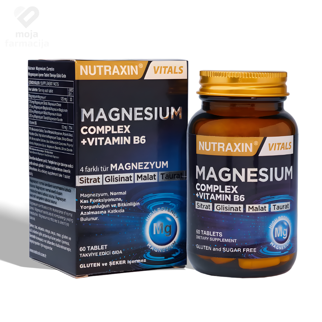 NUTRAXIN Magnesium Complex + Vitamin B6 tablete