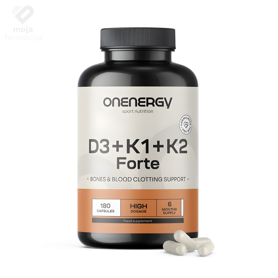 OnEnergy D3 + K1 + K2 FORTE – Sinergija za kosti i krv