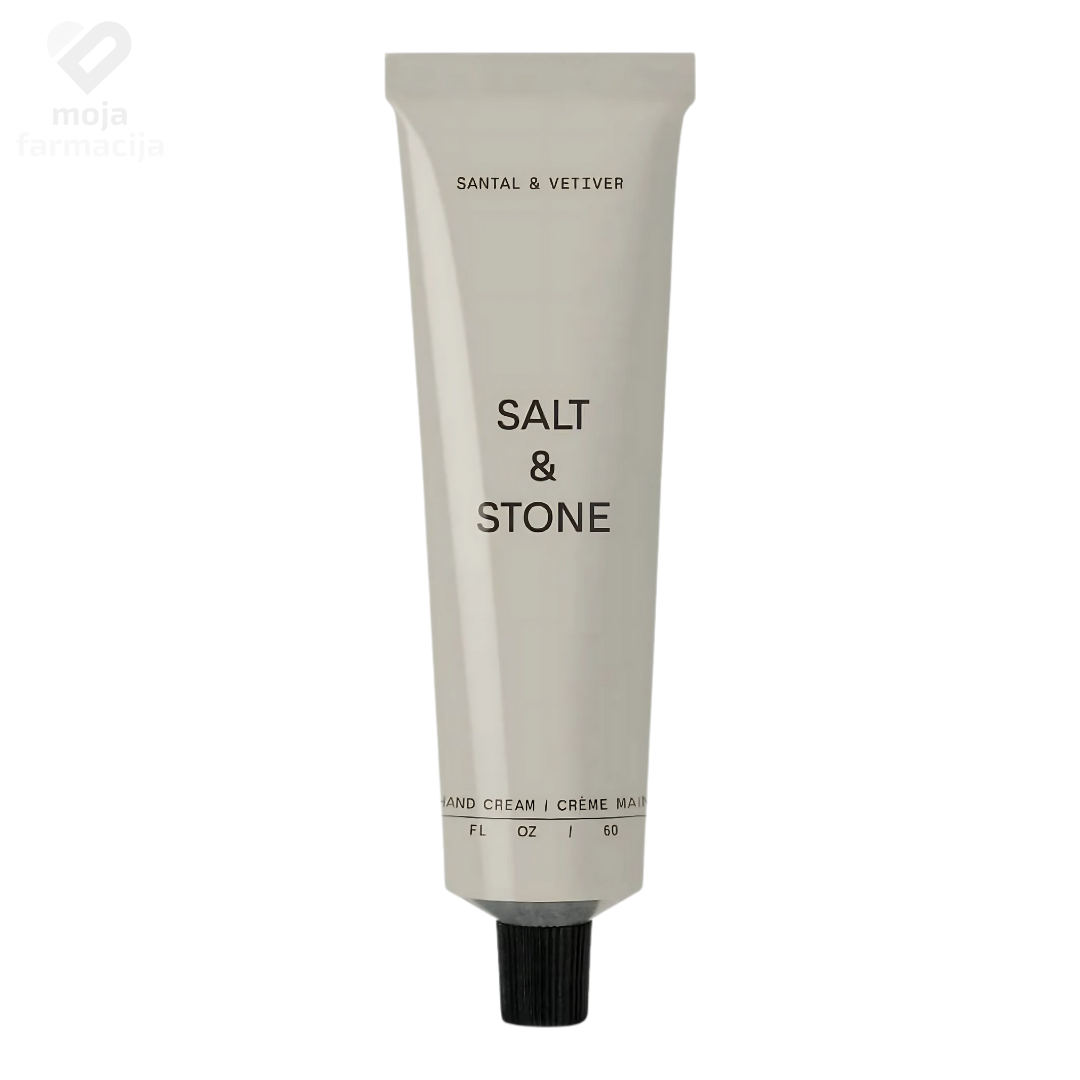 SALT & STONE Santal & Vetiver luksuzna krema za ruke sa sandalovinom, amberom i niacinamidom 60ml