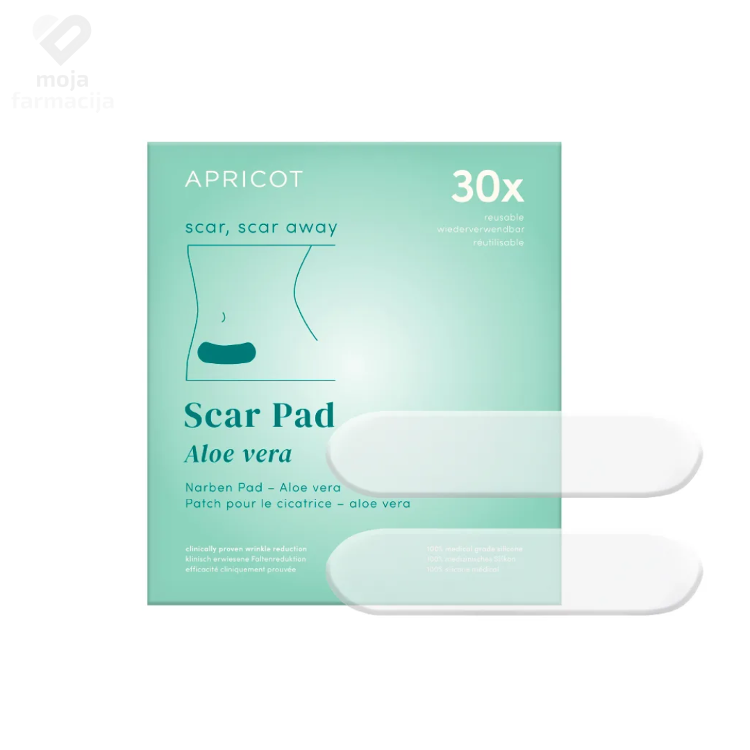 Apricot Scar Scar Away silikonski flasteri za ožiljke obogaćeni aloe verom.
