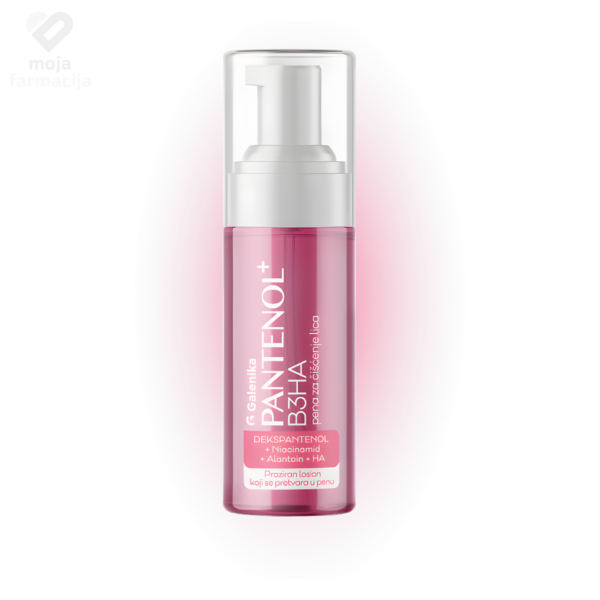 Galenika Pantenol + B3HA pjena za lice 150ml sa pumpicom za nježno čišćenje i hidrataciju.