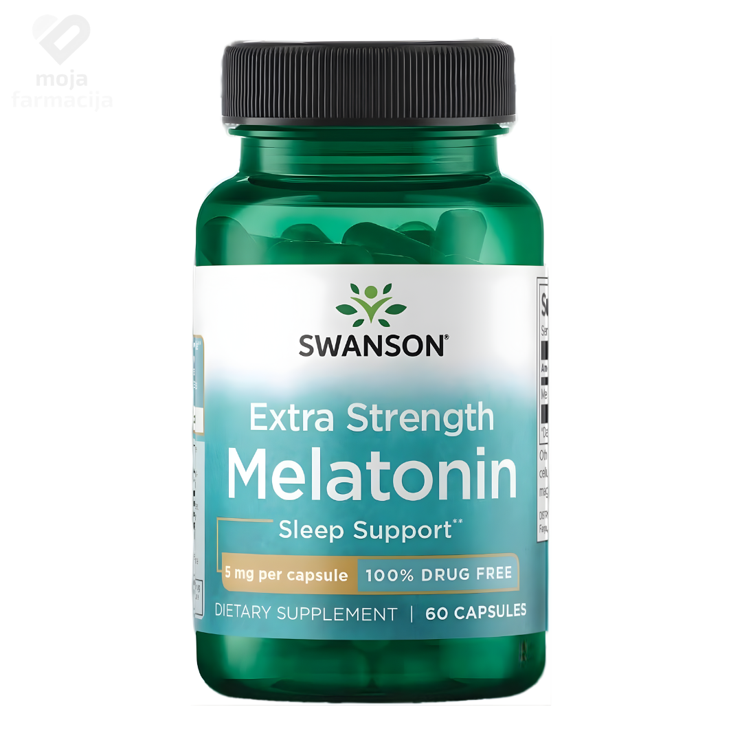 Swanson Extra Strength Melatonin 5 mg pakovanje 60 kapsula.