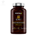 Essensey Vitamin D3 i K2 MK-7 dodatak prehrani u kapsulama za čvrste kosti i normalno zgrušavanje krvi.