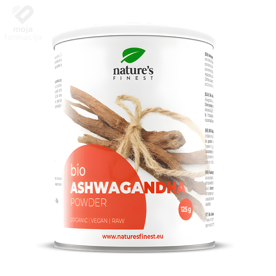 NATURE'S FINEST BIO Ashwagandha prah 100g iz organskog uzgoja za stres i san