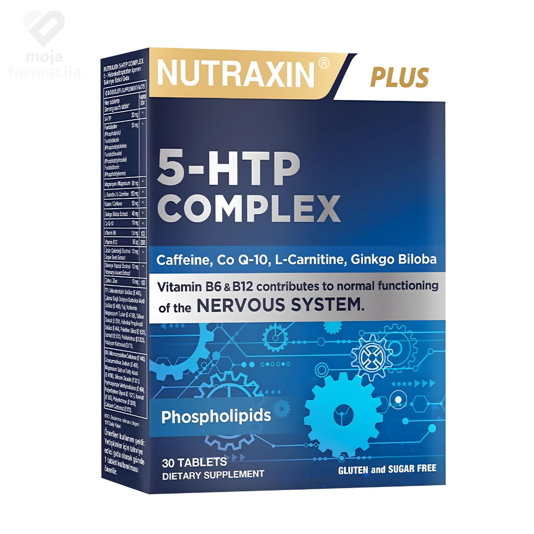 Nutraxin 5-HTP Complex dodatak ishrani sa Ginkgo Bilobom i CoQ10 za nervni sistem