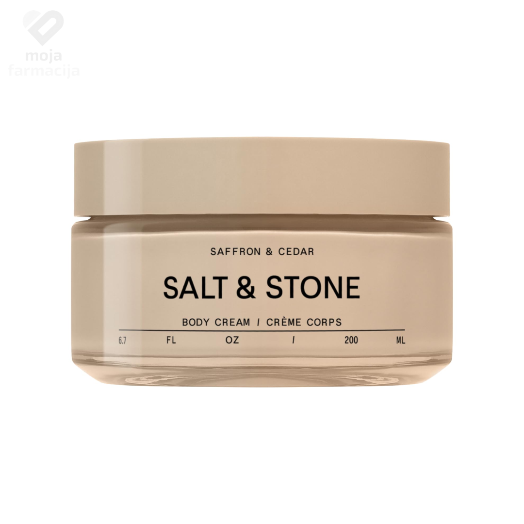 Salt and Stone Saffron and Cedar ultra-rich krema za tijelo u svijetlosmeđoj ambalaži