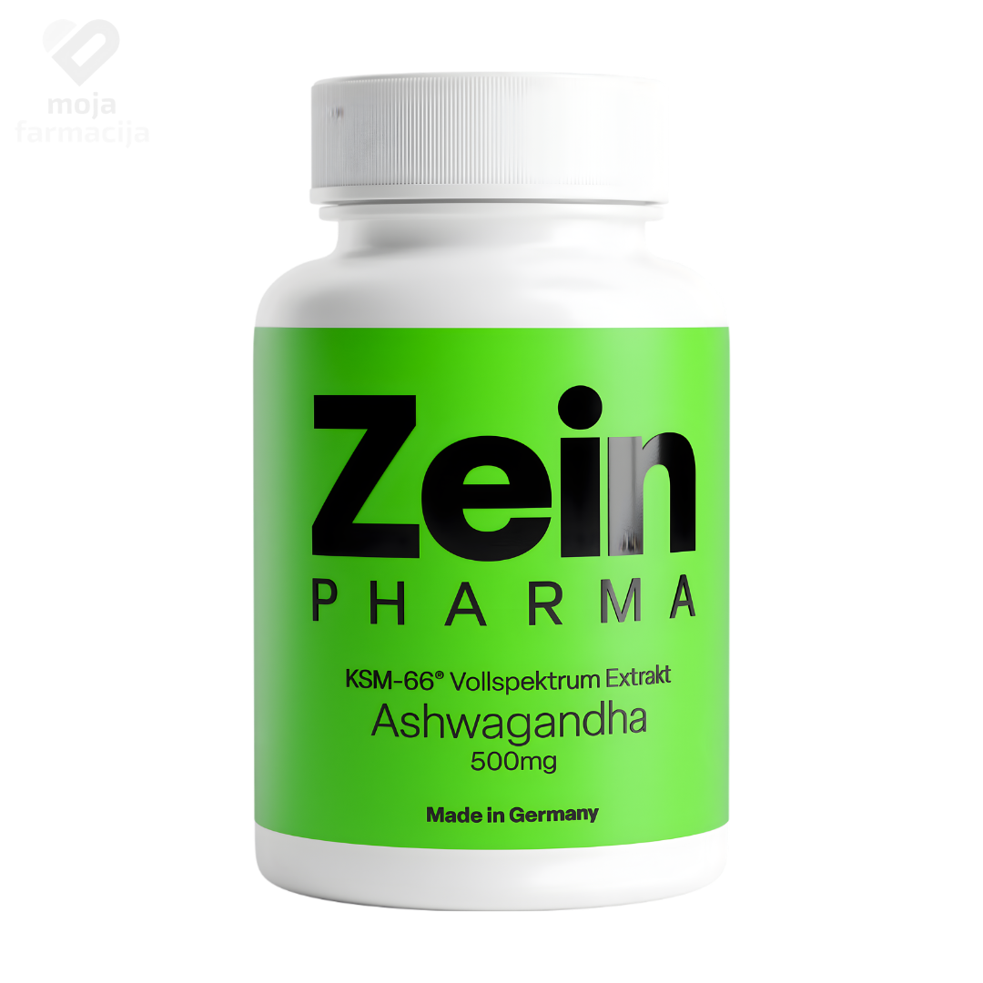 ZEIN PHARMA Ashwagandha KSM-66 500 mg kapsule standardizovane na 5% vitanolida