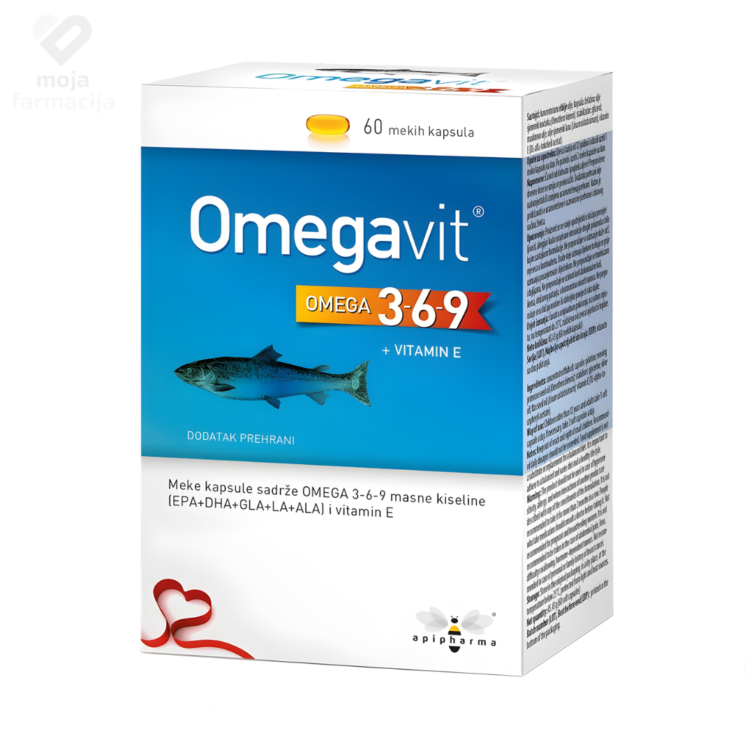 Apipharma Omegavit® 3-6-9 meke kapsule sa ribljim uljem i vitaminom E Apipharma Omegavit® 3-6-9 meke kapsule sa ribljim uljem i vitaminom E