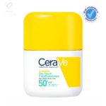 CeraVe nevidljivi Dry Touch fluid SPF 50+ za normalnu do masnu kožu, lagana tekstura sa niacinamidom i ceramidima za mat efekat.
