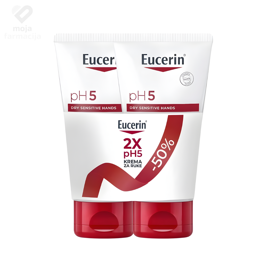 EUCERIN pH5 promo pakovanje 1+1 gratis kreme za ruke sa dekspantenolom