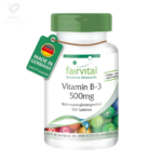 Fairvital Vitamin B3 500mg tablete nikotinamida za energiju, zdravlje kože i nervni sistem bez crvenila