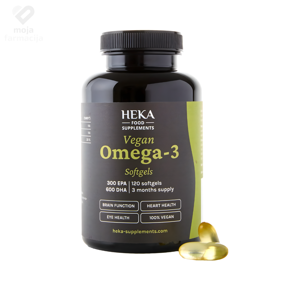 HEKA Vegan Omega 3 kapsule iz algi Schizochytrium sp. 120 komada