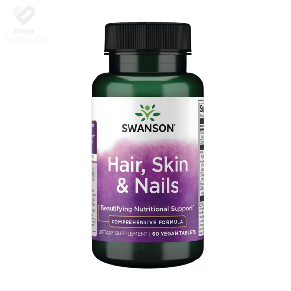 Swanson Hair Skin and Nails kapsule sa MSM-om i ekstraktom preslice za kolagen i elastin