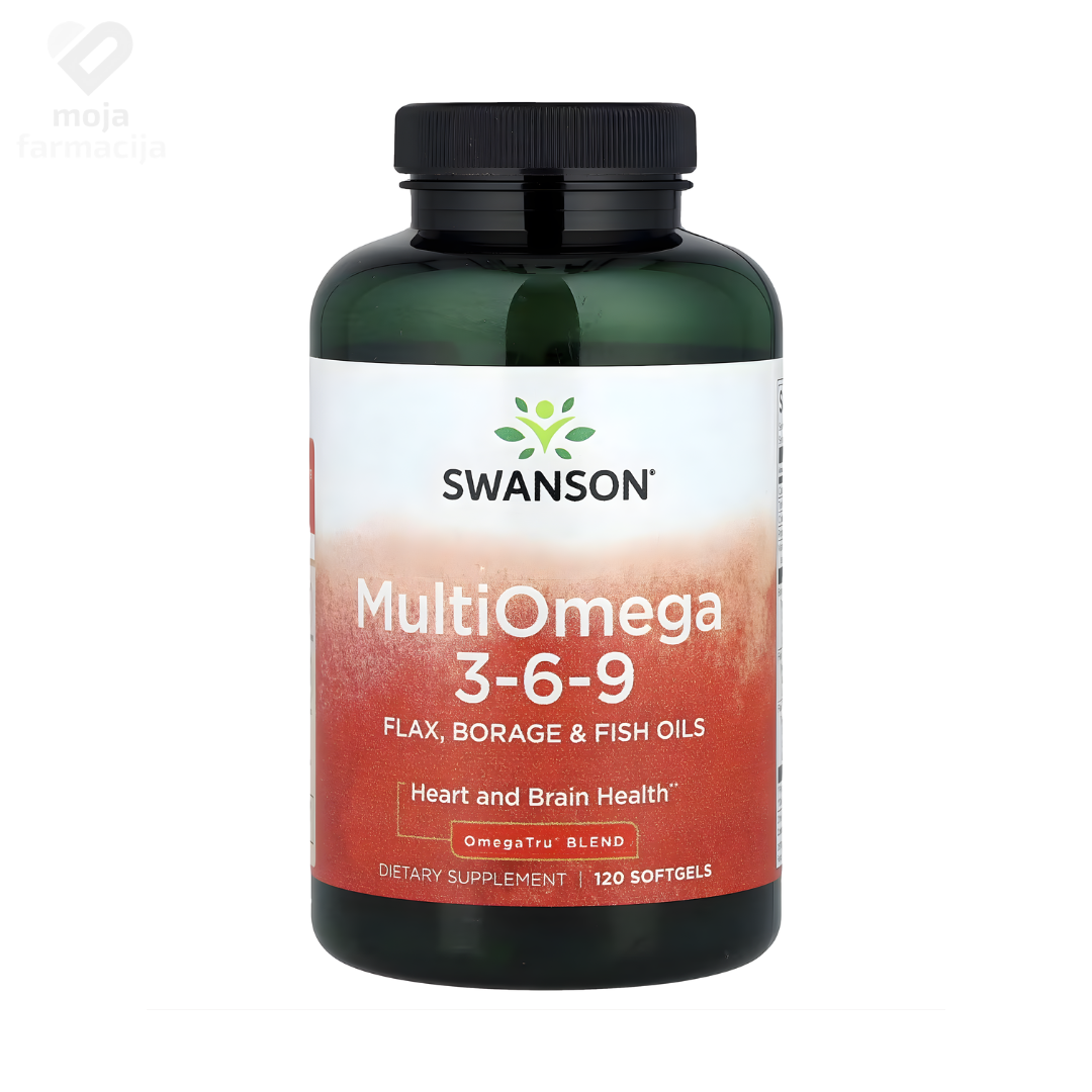 Swanson MultiOmega 3-6-9 meke kapsule sa lanenim uljem i ribljim uljem za krvne sudove