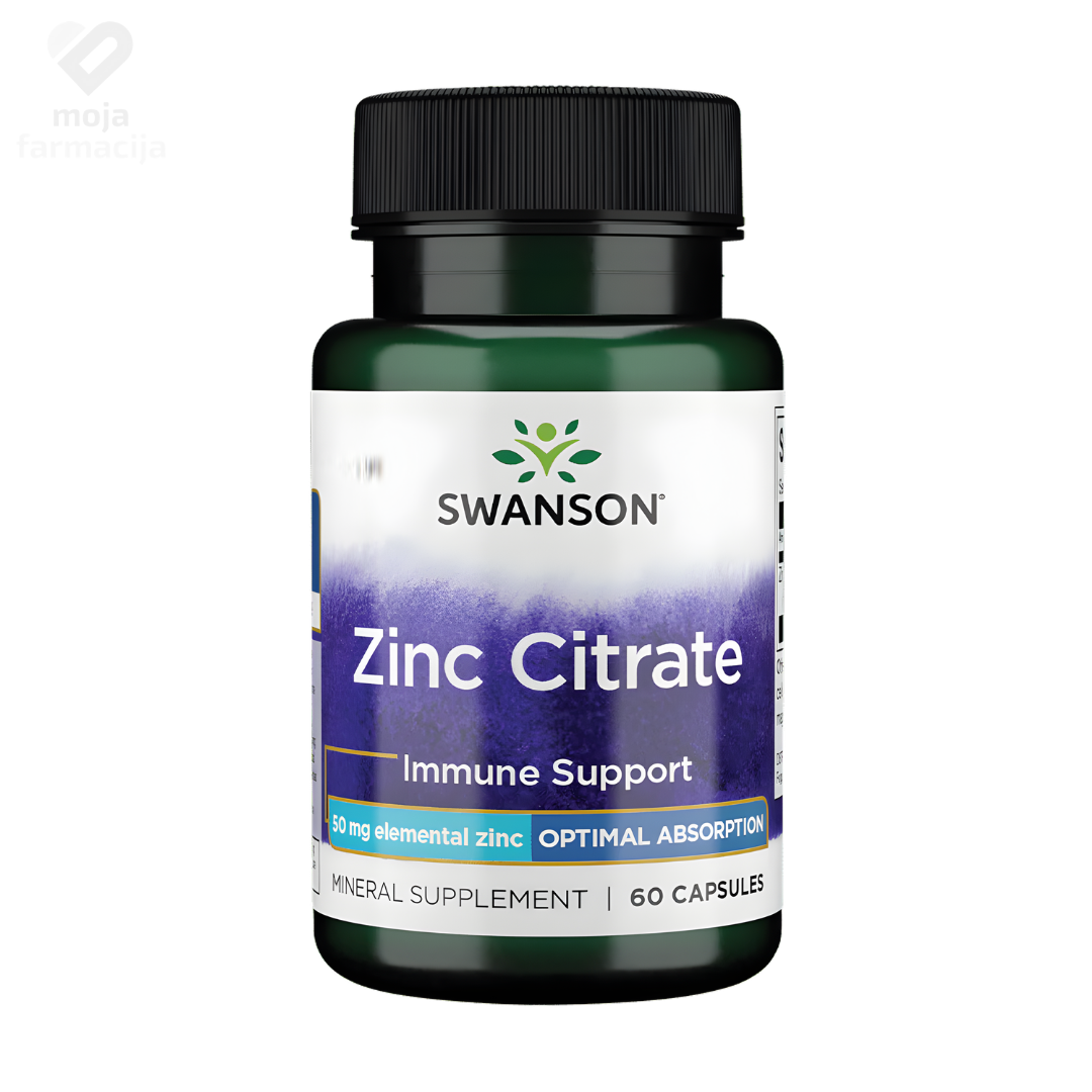 Swanson Zinc Citrate 50 mg kapsule za jačanje imuniteta, zdravlje prostate i akne Swanson Zinc Citrate 50 mg kapsule za jačanje imuniteta, zdravlje prostate i akne