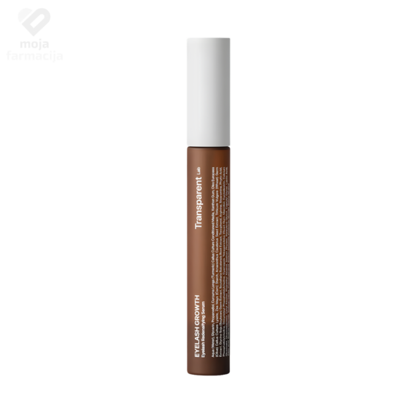 Transparent Lab Eyelash Growth, prirodni serum za rast trepavica i obrva bez hormona sa biljnim peptidima.