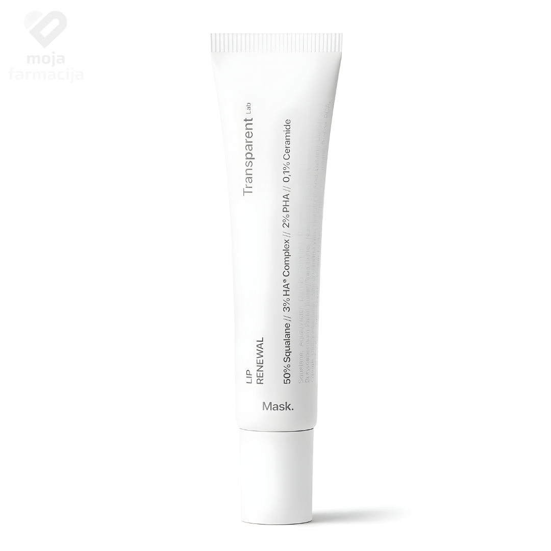 Transparent Lab Lip Renewal Mask noćni tretman za regeneraciju usana sa skvalanom i ceramidima. Transparent Lab Lip Renewal Mask noćni tretman za regeneraciju usana sa skvalanom i ceramidima.
