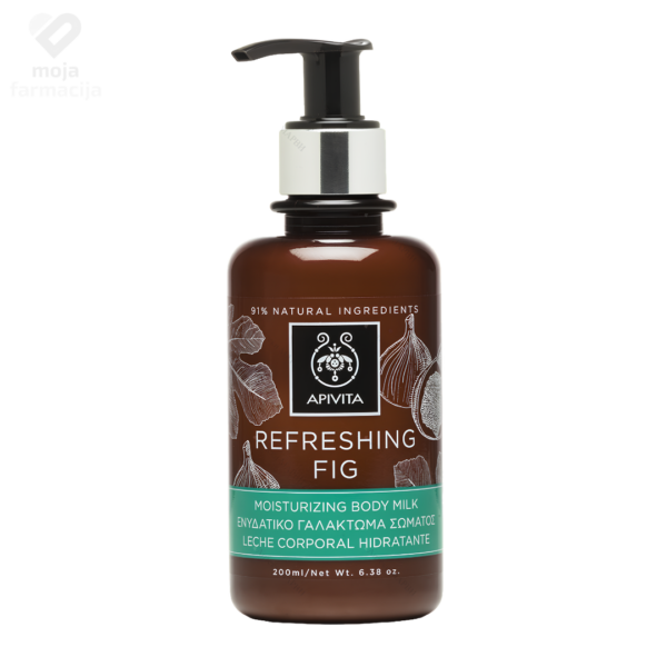 APIVITA Refreshing Fig prirodno hidratantno mlijeko za tijelo sa zelenom smokvom u pakovanju od 200ml.