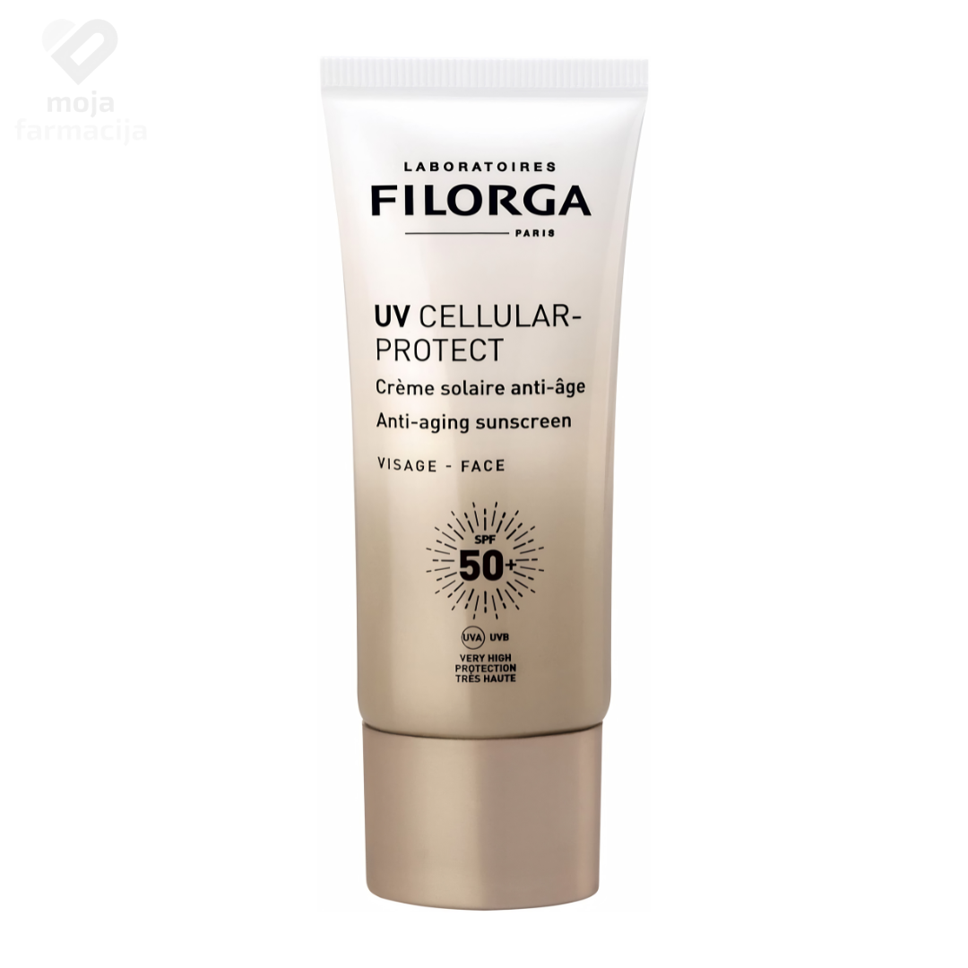 Filorga UV Cellular-Protect Face anti-aging zaštitni fluid SPF 50+ u tubi od 40ml s peptidima i NCEF kompleksom protiv bora i mrlja.