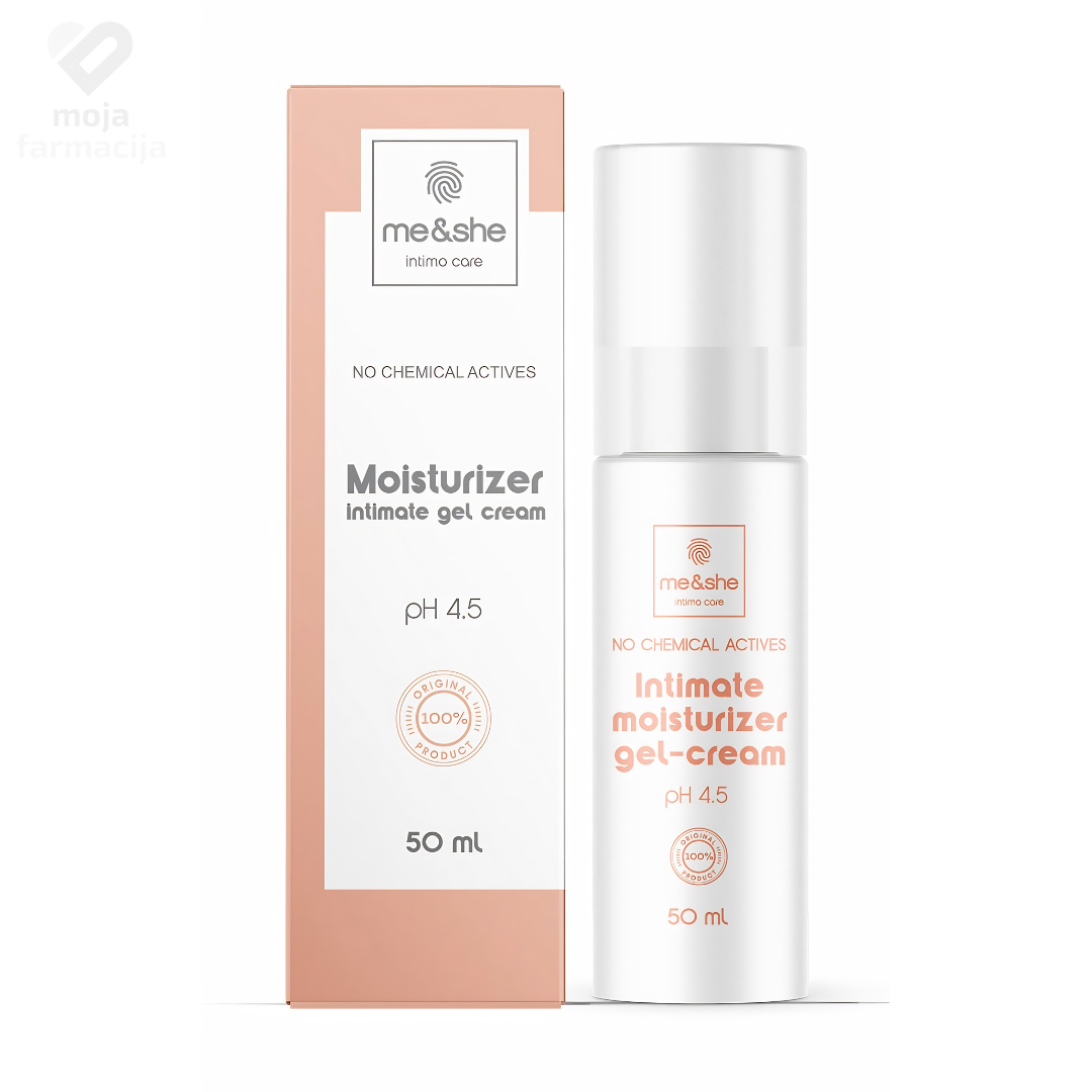 ME&SHE MOISTURIZER intimate gel cream u tubi za dubinsku hidrataciju intimne zone, ublažavanje suhoće sluznice i svrbeža. ME&SHE MOISTURIZER intimate gel cream u tubi za dubinsku hidrataciju intimne zone, ublažavanje suhoće sluznice i svrbeža.