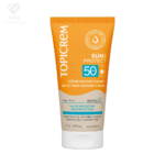 Topicrem Sun Protect Matte Finish Mousse Cream SPF 50 u ekološkoj tubi od 50ml, pjenasta matirajuća krema s blur efektom za mješovitu i masnu kožu lica.