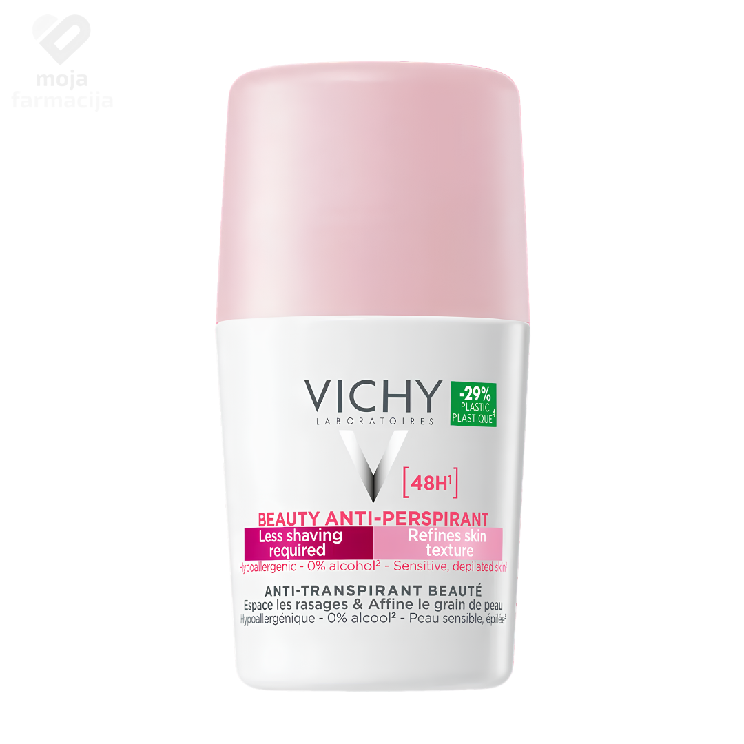 Vichy Beauty Antiperspirant roll-on za žene, njega i zaštita osjetljive kože pazuha, formula bez alkohola protiv neugodnih mirisa. Vichy Beauty Antiperspirant roll-on za žene, njega i zaštita osjetljive kože pazuha, formula bez alkohola protiv neugodnih mirisa.