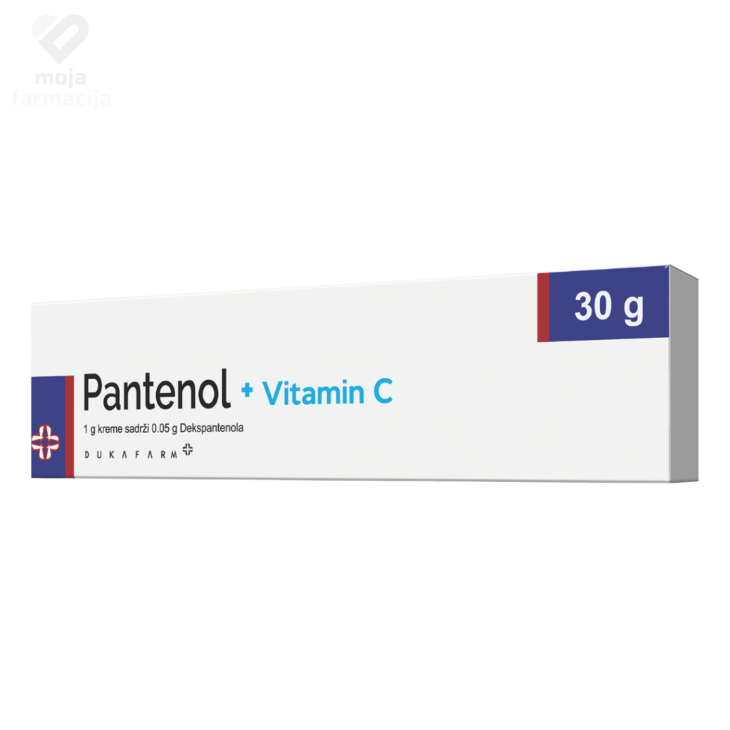 Dukafarm Pantenol + Vitamin C krema za posvjetljivanje fleka i blistav ten.