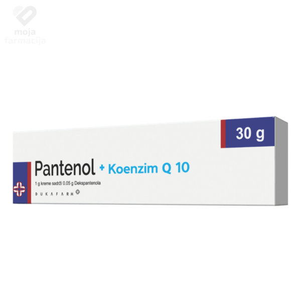 Dukafarm Pantenol krema + Koenzim Q10 za zaštitu od vanjskih uticaja, zategnutiji izgled i ublažavanje finih linija.