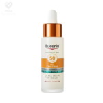 Eucerin Sun Face Oil Control Daily UV Serum SPF 50+ u bijeloj bočici od 30ml sa pumpicom, napredni lagani matirajući serum za zaštitu masne kože od sunca i plave svjetlosti.