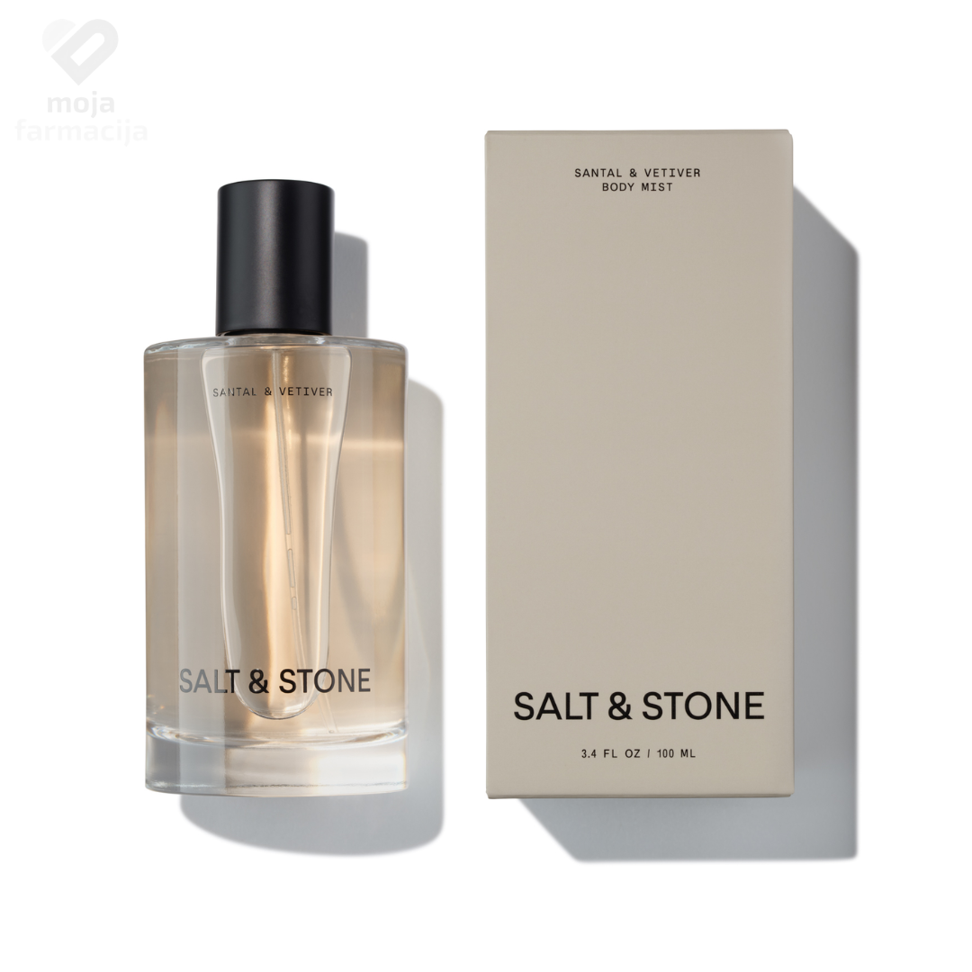 Salt and Stone Santal and Vetiver Salt and Stone Santal and Vetiver uniseks mirisni sprej za tijelo u minimalističkom pakovanju od 100 ml