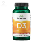 Swanson Vitamin D3 2000 IU povišena koncentracija kolekalciferola za zdravlje skeletnog sistema.