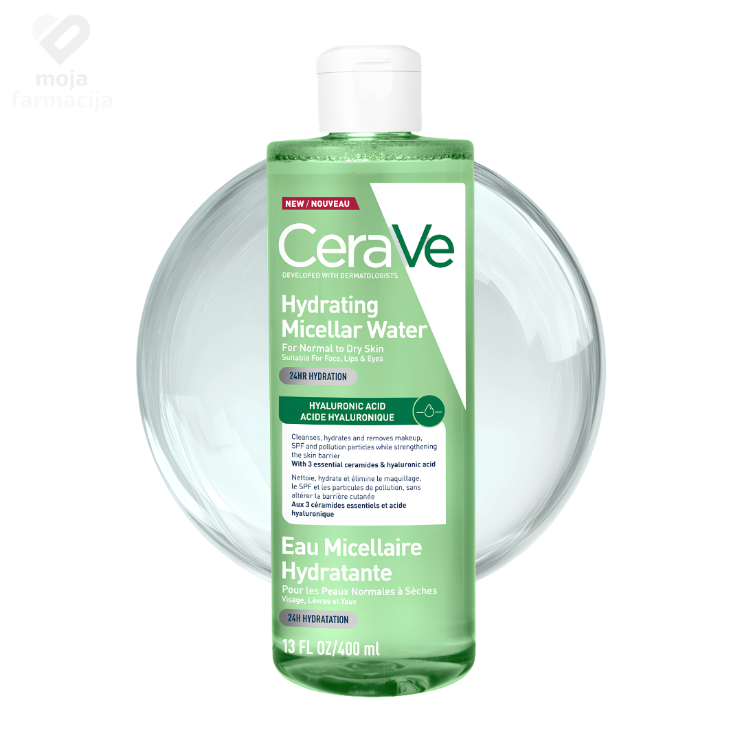 CeraVe hidratantna micelarna voda za čišćenje i njegu normalne do suhe kože lica. CeraVe hidratantna micelarna voda za čišćenje i njegu normalne do suhe kože lica.
