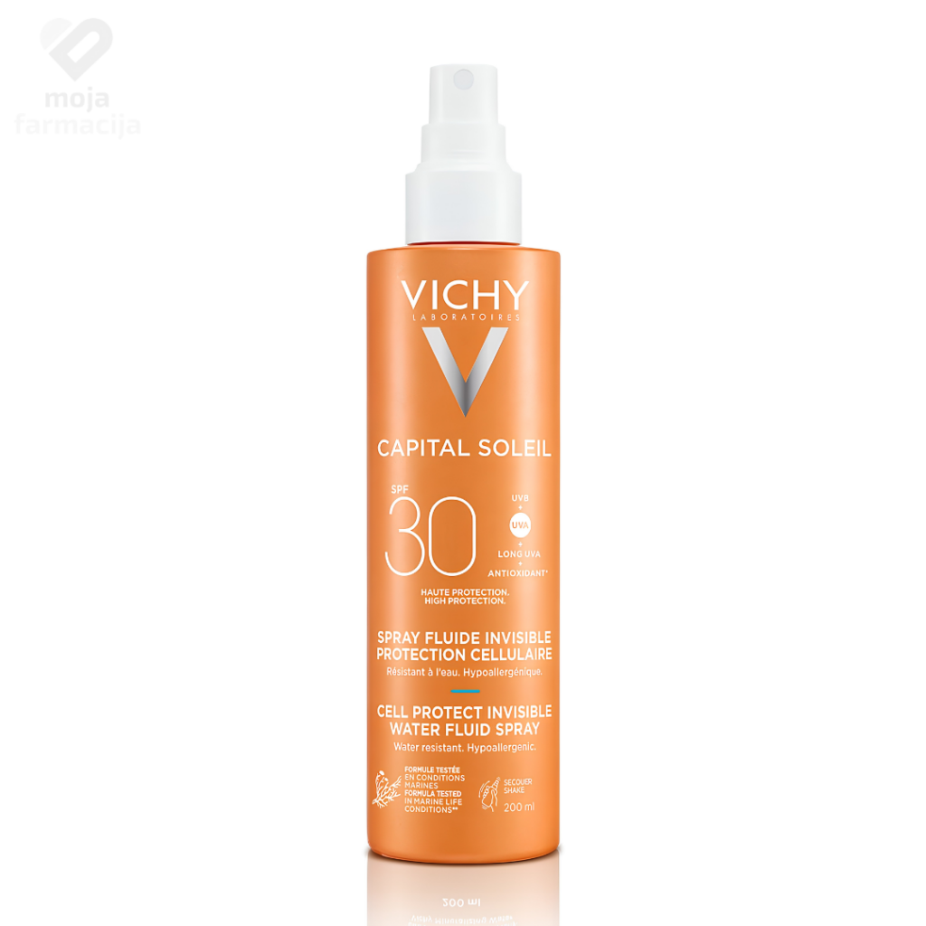 Vichy Capital Soleil vodeni fluid u spreju SPF 30 sa pumpicom.