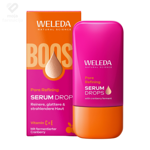 Weleda Pore Refining Booster serum kapi za sužavanje proširenih pora, mitisere i uklanjanje fleka od akni na licu