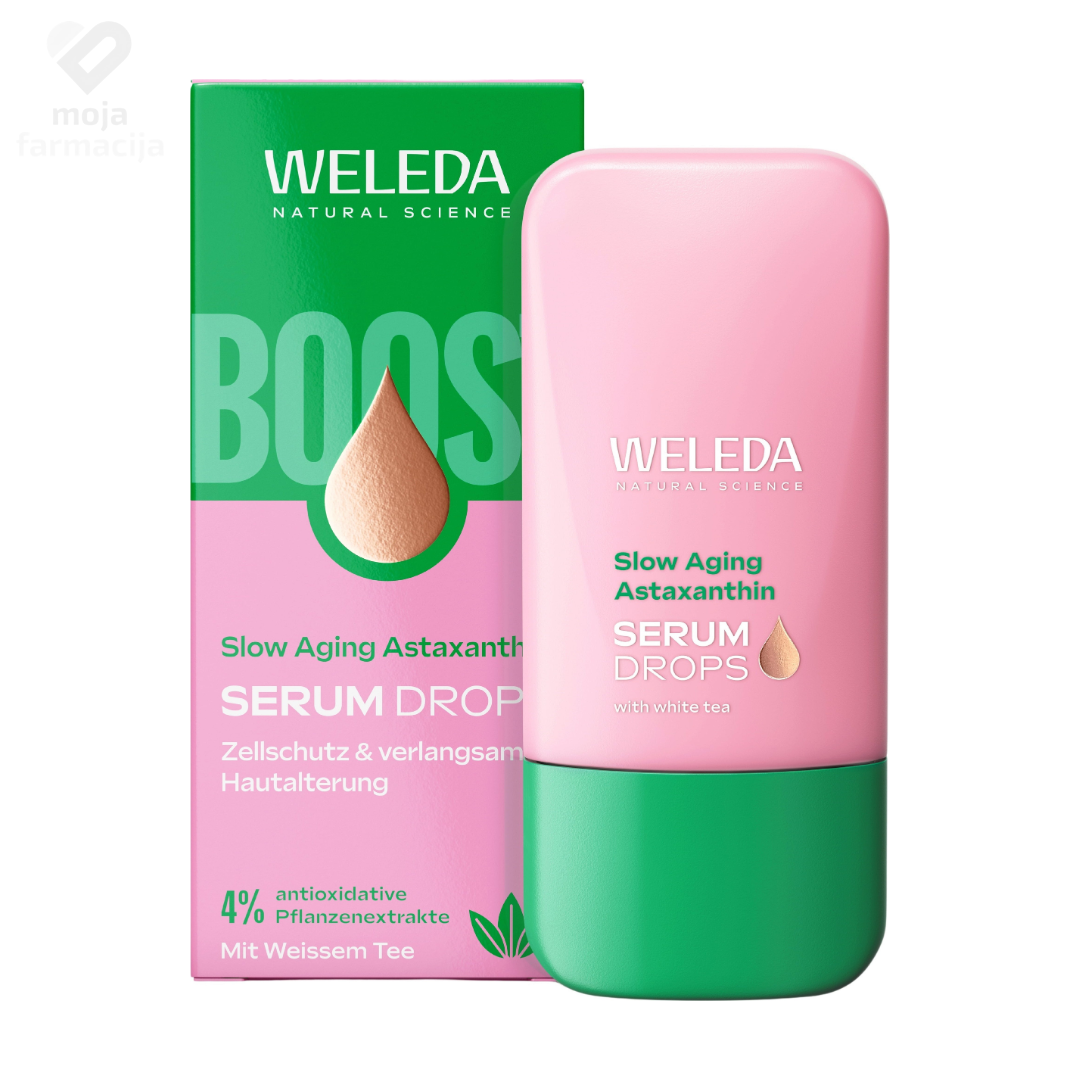 Weleda Slow Aging Astaxanthin Booster serum kapi za usporavanje starenja kože. Weleda Slow Aging Astaxanthin Booster serum kapi za usporavanje starenja kože.