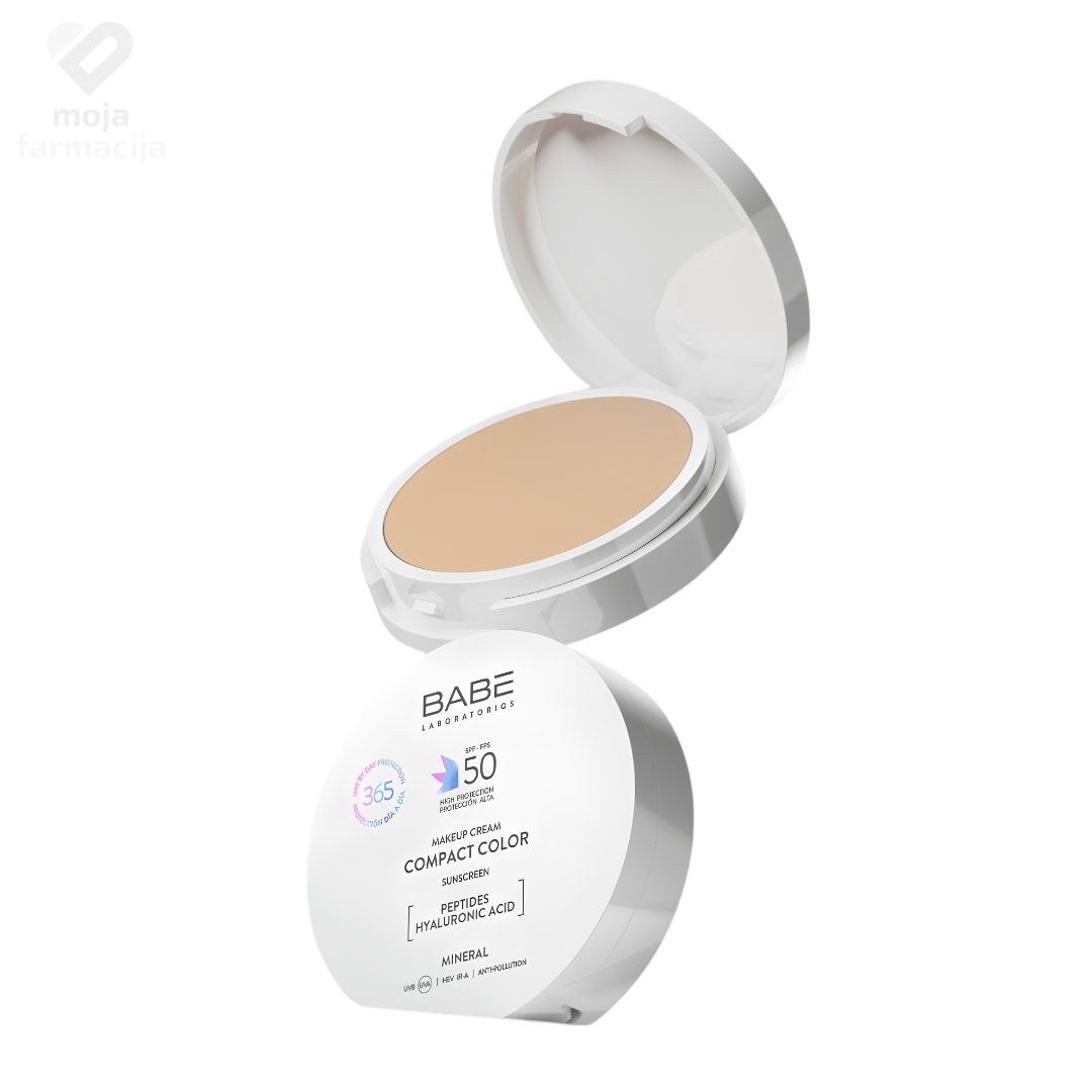 LABORATORIOS BABÉ Compact Color SPF50 mineralni kremasti puder u pakovanju od 10g.