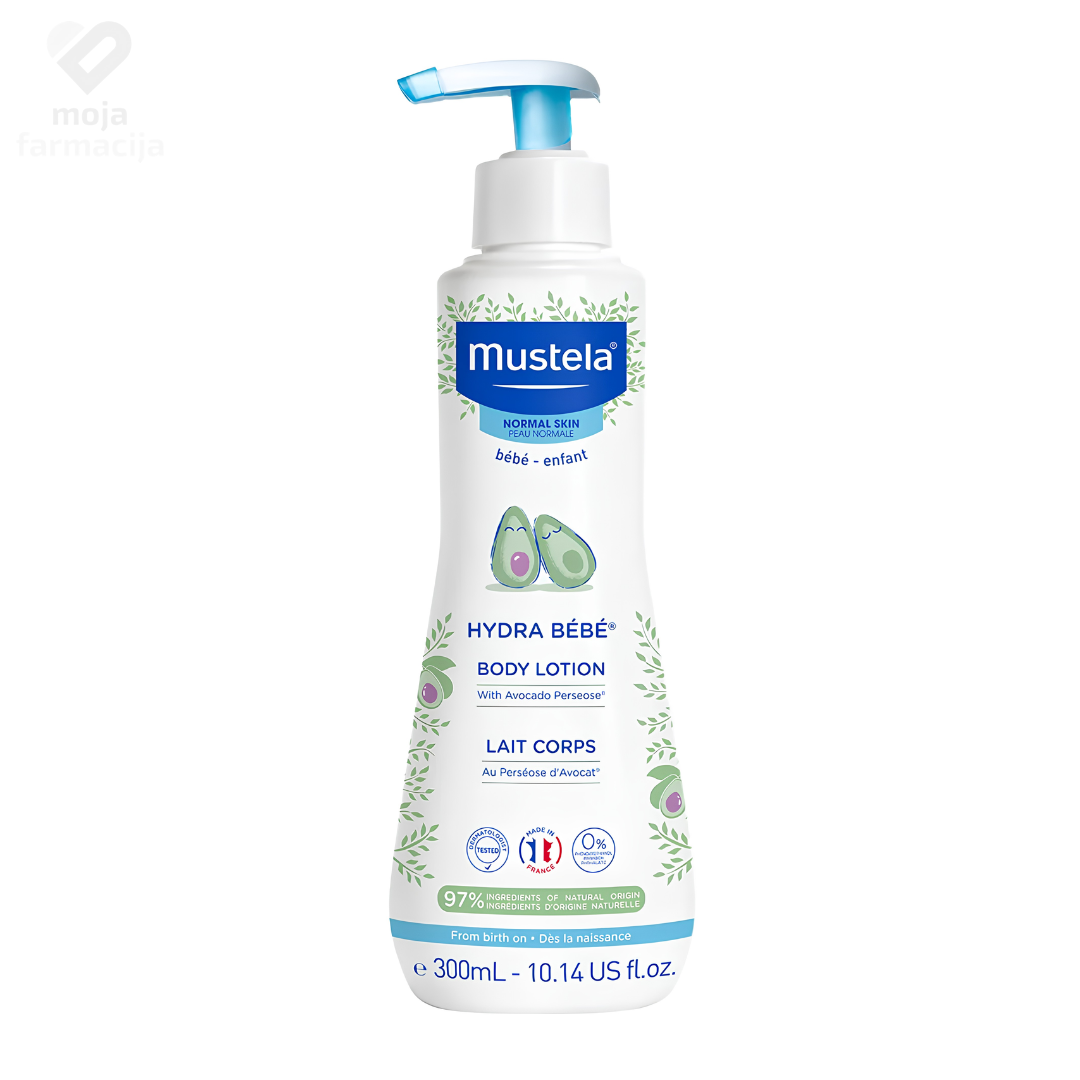 MUSTELA Hydra Bébé losion za tijelo s avokadom za svakodnevnu hidrataciju bebi kože. MUSTELA Hydra Bébé losion za tijelo s avokadom za svakodnevnu hidrataciju bebi kože.