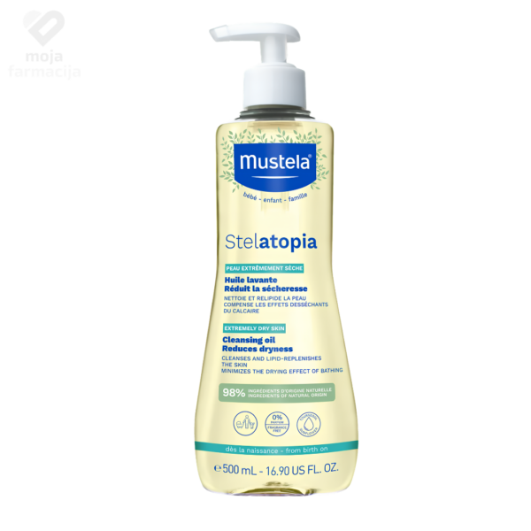 MUSTELA Stelatopia uljana kupka za bebe za izuzetno suhu kožu i atopijski dermatitis.