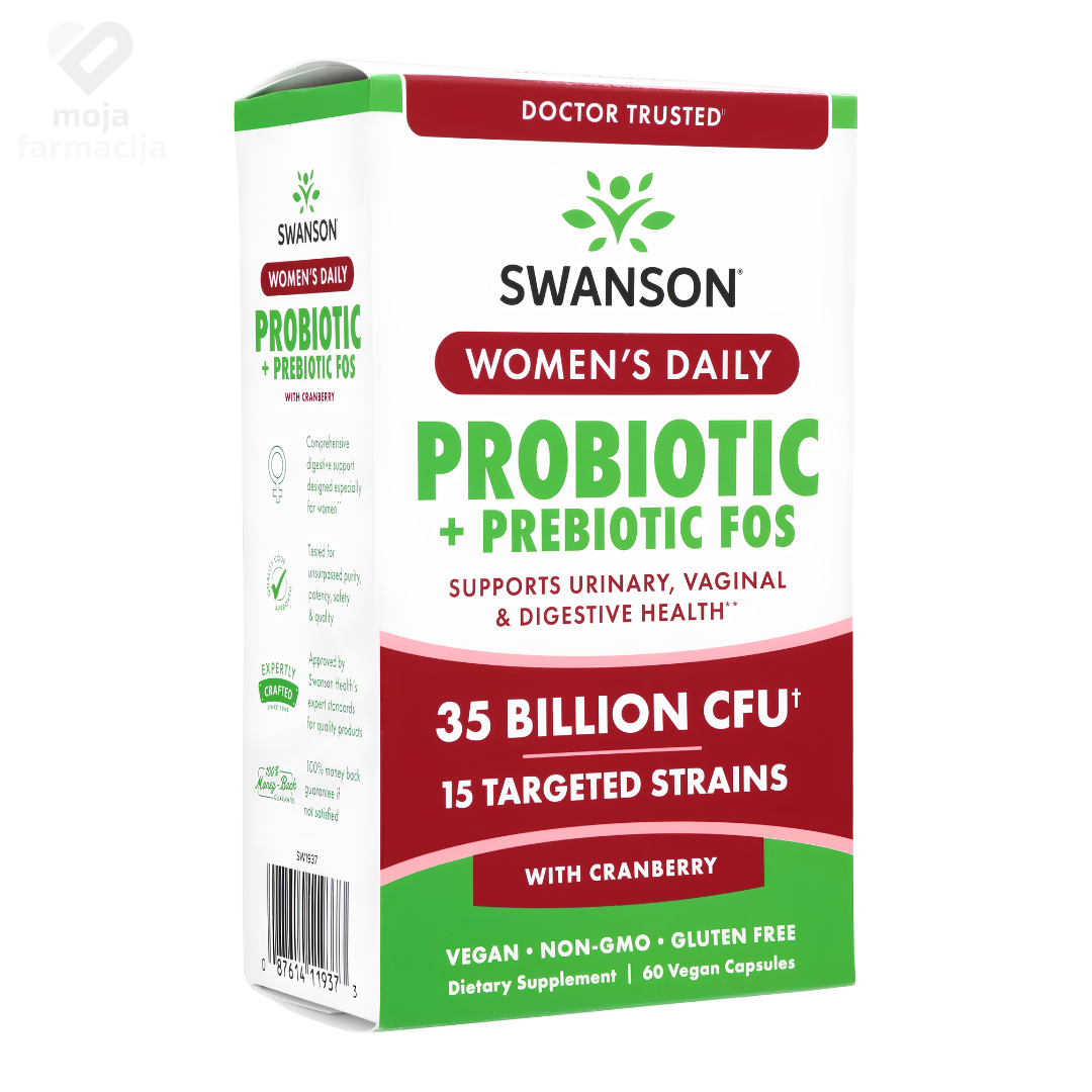 Swanson Womens Daily Probiotic kapsule sa 35 milijardi CFU i ekstraktom brusnice