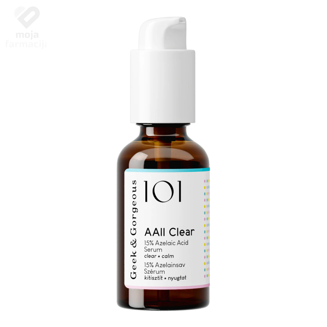 Geek & Gorgeous AAll Clear serum sa 15% čiste azelaične kiseline za tretman akni i crvenila. Geek & Gorgeous AAll Clear serum sa 15% čiste azelaične kiseline za tretman akni i crvenila.