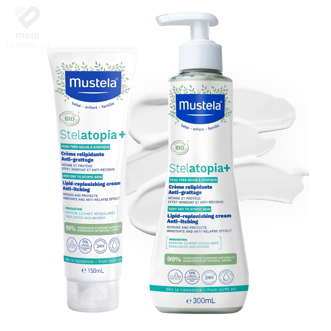 MUSTELA Stelatopia+ krema za veoma suhu i atopičnu kožu za bebe, djecu i cijelu porodicu. MUSTELA Stelatopia+ krema za veoma suhu i atopičnu kožu za bebe, djecu i cijelu porodicu.
