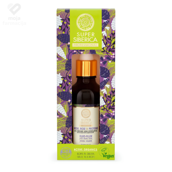 Natura Siberica Super Siberica Kedr Rose Proteins fluid filler za oslabljenu kosu 50ml.