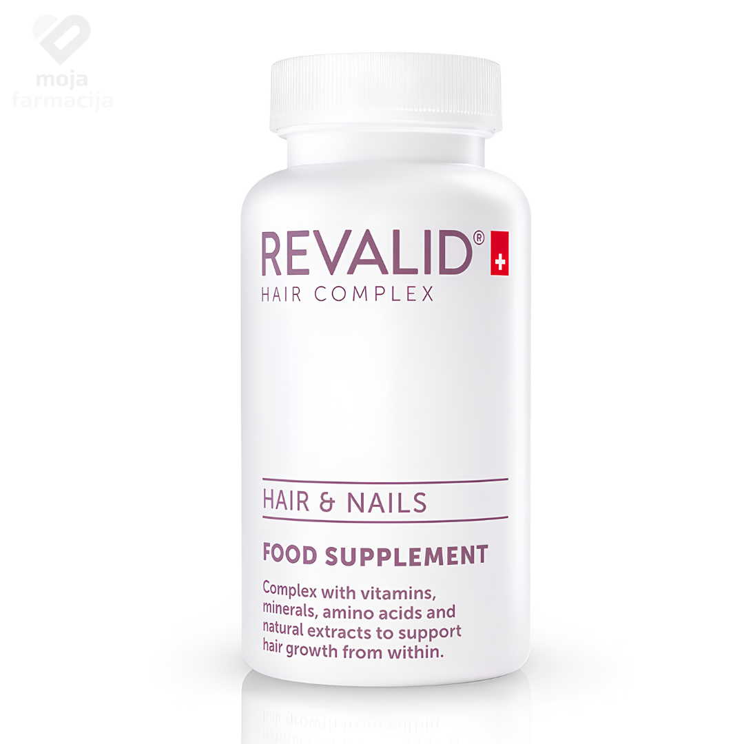 Revalid Hair & Nails Complex švicarski suplementi i vitamini za kosu i nokte u kapsulama. Revalid Hair & Nails Complex švicarski suplementi i vitamini za kosu i nokte u kapsulama.