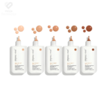 Swatch prikaz svih nijansi Jane Iredale Glow Fixation SPF40 toniranog seruma na koži radi lakšeg odabira odgovarajućeg tona.