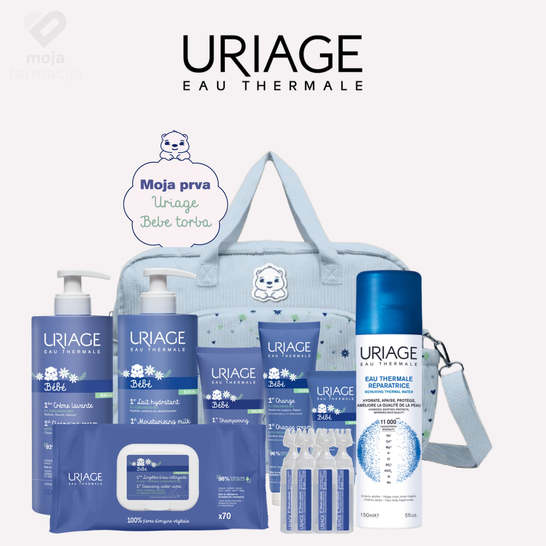 URIAGE Bebe torba plava sa kompletnim setom dječije kozmetike. URIAGE Bebe torba plava sa kompletnim setom dječije kozmetike.