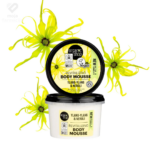 Njegujući prirodni mousse za tijelo sa organskim uljem ylang ylanga i cvijetom narandže neroli